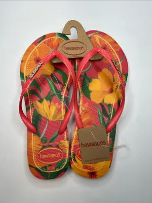 Havaianas Women's Slim Tropical Round Toe Sandals- Size 11/12 thumbnail 3