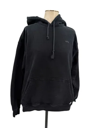 Aritzia TNA Cozy Fleece Hoodie Black Pullover Kangaroo Pocket Oversized Large‎ thumbnail 1