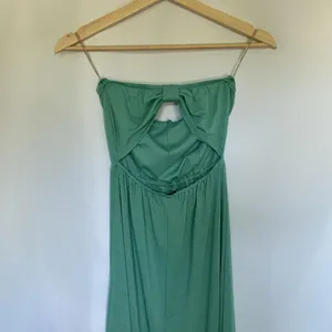 Rue21 Open Back Strapless Maxi Tube Dress Small Green Women Cut Out Bow thumbnail 4