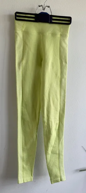 Aerie OFFLINE Seamless Ribbed High Waisted‎ Leggings Lime Green Womens XXS thumbnail 1