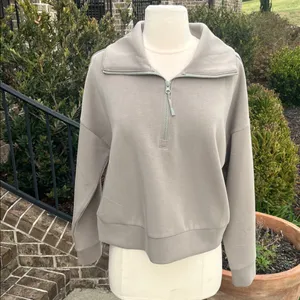 Avia So soft comfy Sweatsuit Sweatshirt Matching Pants Set Women’s Medium Taupe thumbnail 6