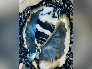 White Buffalo Turquoise Crystal Pendant 2 1/2” thumbnail 9