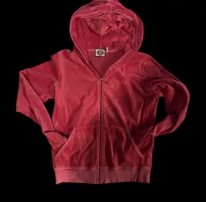 Y2K Vintage Juicy Couture coral Hoodie with Love Graphic bling size large thumbnail 1