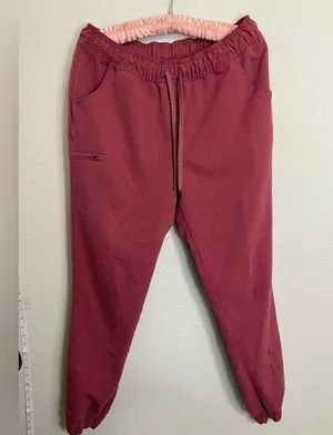 Jaanuu mauve pink jogger scrub pants size large thumbnail 1