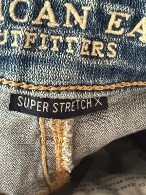 American Eagle Outfitters Women's Distressed Blue Denim Jeans 12 Short Skinny thumbnail 7