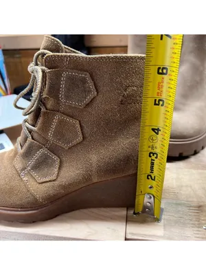 Sorel Toronto Lace-Up Wedge Ankle Boots Waterproof Camel Brown Size 6 thumbnail 9