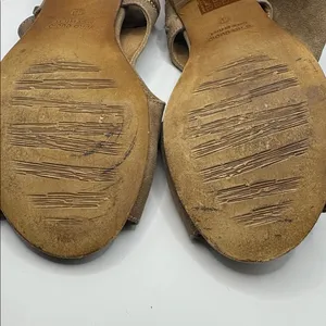 Sundance Italian Leather Suede Open Toe Mules Brown Vero Cuoio Size 40 (9–9.5) thumbnail 8