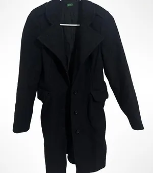 United Colors Of Benetton Men's Black Trench Coat thumbnail 1