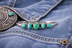 Sterling Silver 925 with Kingston Turquoise thumbnail 1