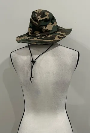 Camo Canvas Boonie Hat Green thumbnail 1