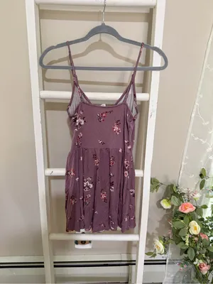 Garage Mauve Floral Spaghetti-Strap Romper thumbnail 3