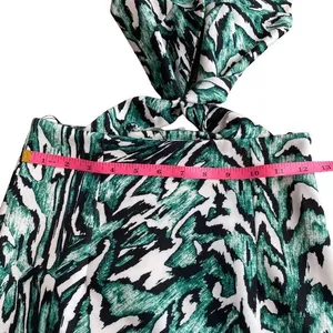 Zara Collection Teal Abstract Animal‎ Print Cutout Halter Mini Dress Small thumbnail 8