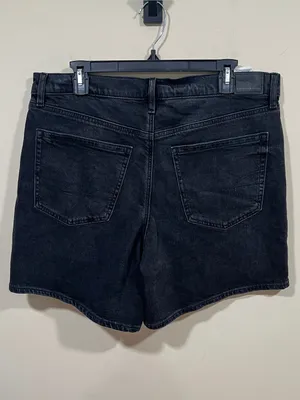 American Eagle black denim shorts classic five-pocket relaxed fit plus size 14 thumbnail 5