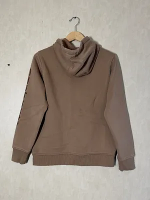 Carhartt Women’s Clarksburg Graphic Sleeve Hoodie Pullover Sweatshirt in Brown M thumbnail 5