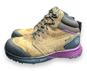 Timberland Pro Womens 7 Reaxion A219B Brown Waterproof Composite Toe Work‎ Boot thumbnail 1