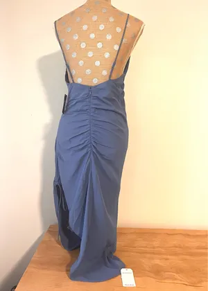 Abercrombie Backless Asymmetrical Ruched Midi thumbnail 2