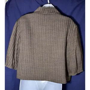 Gianni Bini Herringbone Wool Blend Cropped Jacket - Size M thumbnail 2