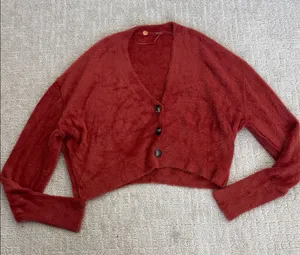Free People So Soft Found My Friend cardi spiced brandy XS thumbnail 1