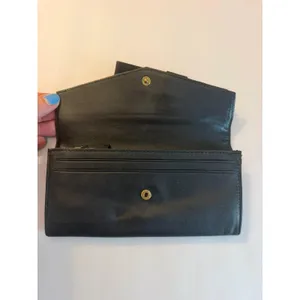 Vintage Y2K Banana Republic Long Accordion Wallet in Black Leather 7.5"x3.75" thumbnail 7