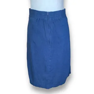 ModCloth Skirt Navy Blue Patch Pocket Straight Knee Length Pencil‎ Nautical Prep thumbnail 6