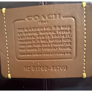 COACH 1941 Bandit Hobo Bag Leather Oxblood Burgundy/Ivory Pouch - Good Condition thumbnail 6