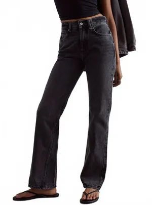 We The Free Xena Slim Straight Jeans Free People NWT Dark Night Size 25 thumbnail 1