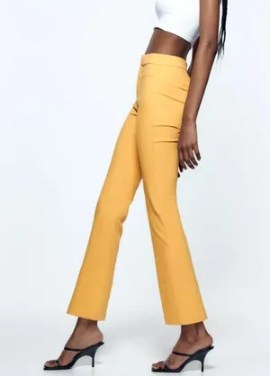 ZARA NWT  MINI FLARE PANTS Tangerine thumbnail 3