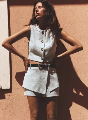 ZARA Textured Two-Piece Set thumbnail 1