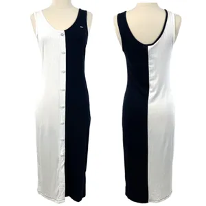 Tommy Jeans Tank Dress Womens Size Small‎ Ribbed Colorblock Preppy Coastal thumbnail 2