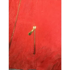 VTG Queen Latifah Shearling Leather Jacket Women XL Orange‎ Queen Biker thumbnail 7
