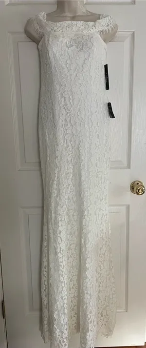 NWT Lulu's‎ Off-White Lace Maxi Dress thumbnail 1