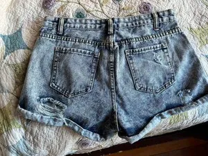 Distressed Jean Shorts Blue Size M thumbnail 3