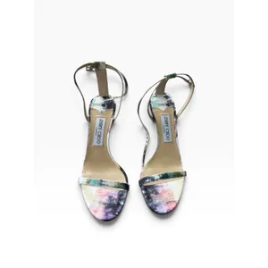 Jimmy Choo Minny 85 Sandals 38 Tie Dye Oasis Fabric Strappy Heels Box Dust Bag thumbnail 2