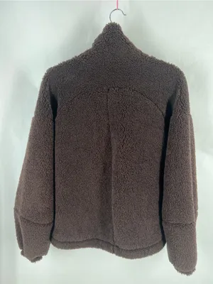 Lululemon Cinchable Fleece Zip-Up Jacket Dark Brown Size 12 thumbnail 8