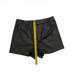 Shein Black Faux Leather Shorts thumbnail 3