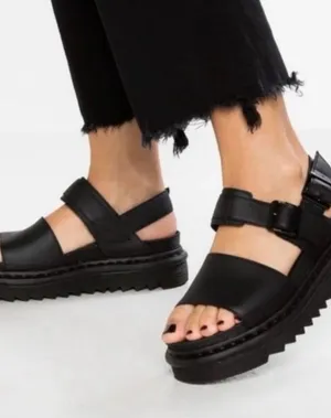 Dr. Martens Black Chunky Platform Leather Sandals - Women thumbnail 1