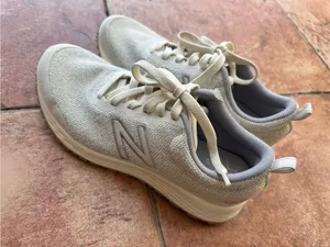 New Balance women's Knit Lace-Up Sneakers - Cream thumbnail 2