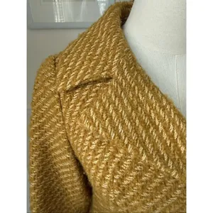 Vintage 60s Franklin Simon New York Mustard Gold Side Button Coat S M thumbnail 6