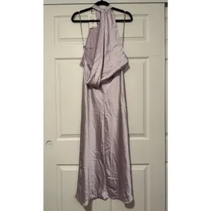 Zara Lilac Midi Satin Effect Dress Open Back Wedding Guest Tik Tok Purple Summer thumbnail 4