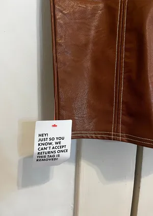 ASOS Brown Pleather Mini Dress thumbnail 9