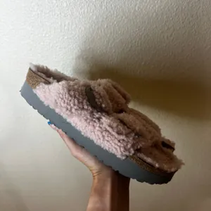 Papillio - Birkenstock Arizona Big Buckle Genuine Shearling Slide Sandal Rose 42 thumbnail 2
