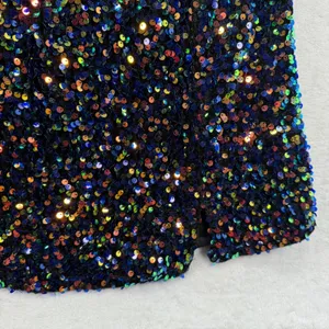 Hello Molly Sequin Mini Dress Party Cocktail‎ Navy Multi Size 8 thumbnail 4