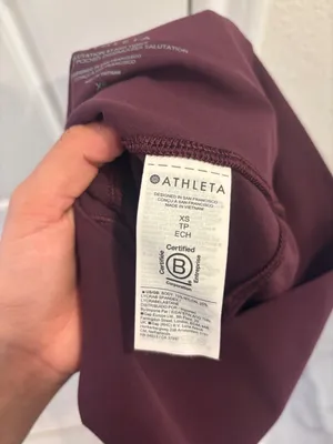 Athleta Salutation Stash Pocket Leggings Burgundy High Rise XS thumbnail 5