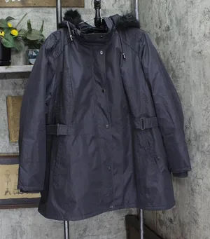 Susan Graver Plus Size Hooded Parka with Removable Vest Gray See Measurements thumbnail 1