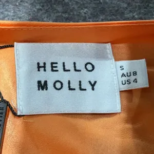 Hello Molly Golden Thoughts Orange Maxi Dress Cowl Neck Lace Up Back Size 4 thumbnail 8