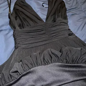 Black CACHE goth stretch halter neck bubble dress size 2 thumbnail 6