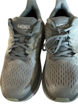 Hoka Women's Blue Fog Plein Air Running Shoe with Coral Stripe size 9 thumbnail 6