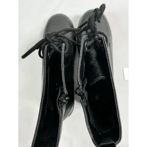 Womans Excellent Condition Soda Chunky Platform Combat Boots 8 Black Lug Heel thumbnail 5