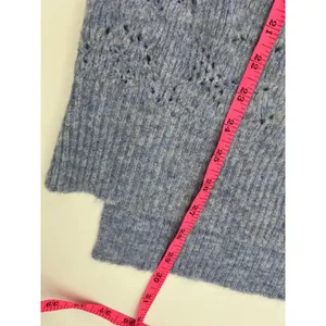 Free People C.O.Z.Y. Pointelle Knit Sweater Sz‎ XS S oversized blue thumbnail 7