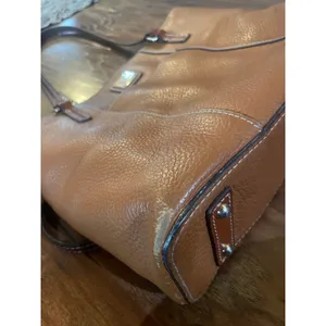 DOONEY & BOURKE Small Pebble Lexington Shopper Tote Purse Bag Caramel Leather thumbnail 9